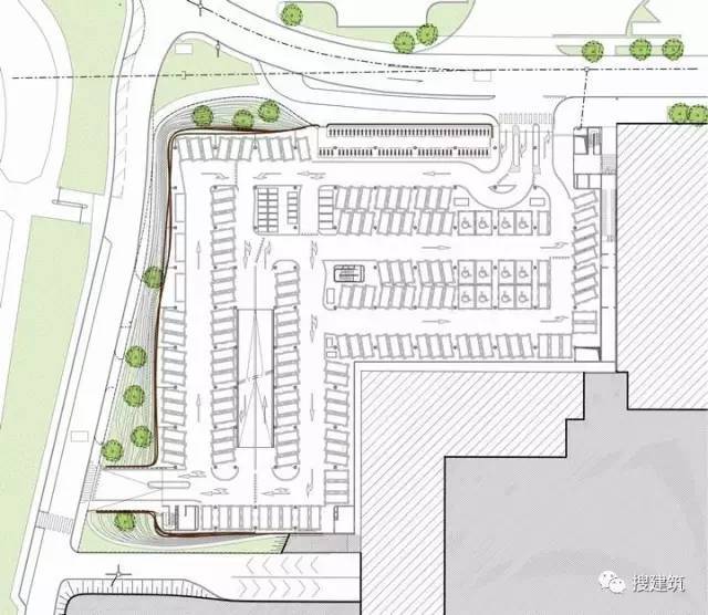 停车库花园资料下载-1座大学的停车库建筑