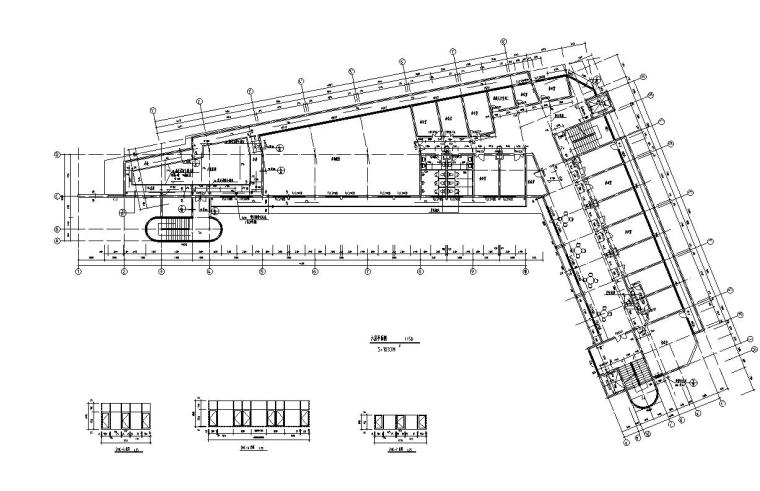 [江苏]六层框架结构医院综合楼建筑施工图-六层框架结构医院综合楼建筑平面图