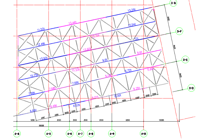 [上海]单层平面桁架结构连廊钢结构安装专项方案（133页）-13连廊主梁分段示意图