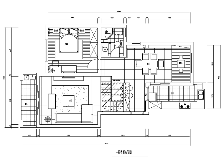 150平米客厅装修效果图资料下载-[江苏]简约150平米复式加跃层公寓设计施工图（附效果图）