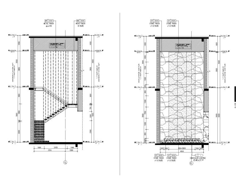 CCD-三亚索菲特酒店SPA区|酒店一层|CAD+PDF设计图纸-一层立面图（3）