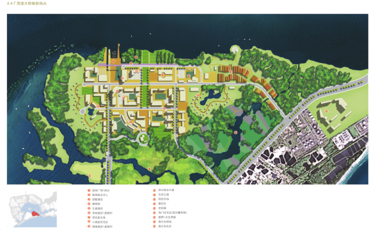 [广东]茂名环水东湾新城规划设计（现代，滨水）-[广东]茂名环水东湾知名地产规划设计（现代，滨水）B-1 码头平面图