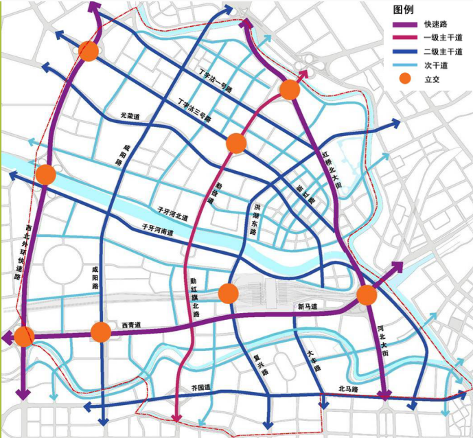 天津市红桥区总体规划设计方案-道路交通分析