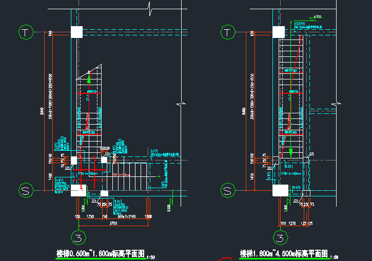 框架楼梯设计详图资料下载-梁式楼梯设计详图