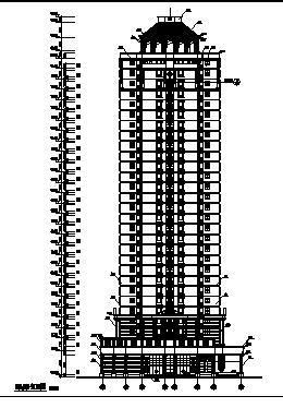 高层综合楼建筑资料下载-某高层综合楼建筑全套施工图（图纸齐全）
