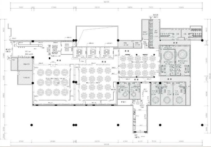 美食城建筑施工图资料下载-白云国际机场金龙美酒美食城改造项目施工图(含效果图)