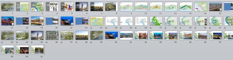 [上海]某滨江南片区城市设计方案文本（包含PPT+51页）-总缩览图