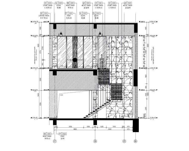 CCD-三亚索菲特酒店SPA区|酒店一层|CAD+PDF设计图纸-一层立面图（1）