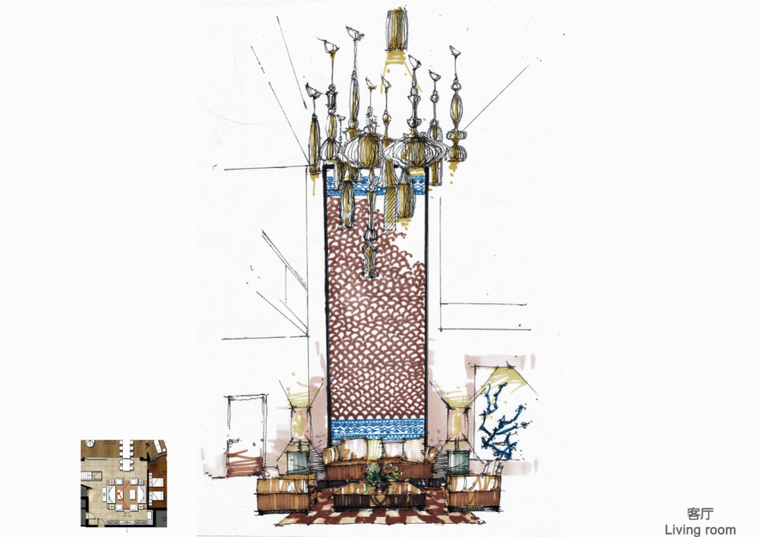 [海南]三亚三美湾丽晶酒店概念设计方案文本-客厅