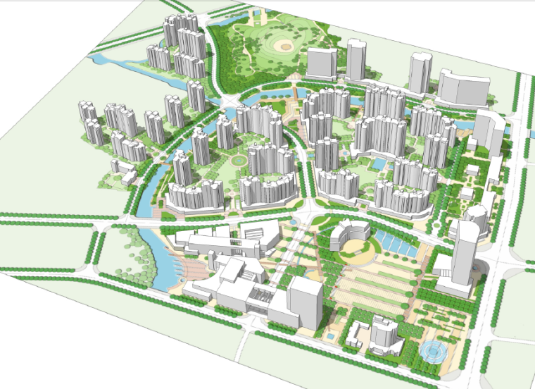 商业规划中心区规划资料下载-[浙江]长兴城市公共生活中心区概念性规划设计方案文本