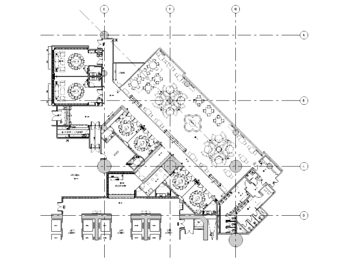 五星级酒店全套CAD图纸资料下载-[澳门]五星级酒店内部餐厅装修施工图（附效果图）