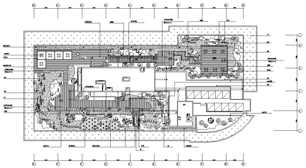 最全屋顶花园景观设计CAD平面图95套-屋顶花园绿化平面图