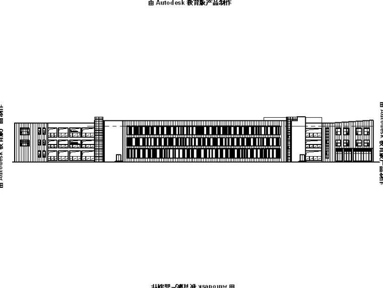 椭圆建筑物资料下载-[宁夏]三层椭圆造型多色彩双语幼儿园建筑施工图（含效果图）