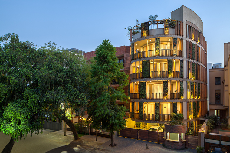 班加罗尔的印度管理学院资料下载-印度绿化建筑童话般的花园住宅