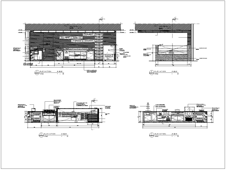 隔墙施工图CAD资料下载-皇冠酒店全日餐厅室内装修全套施工图（含30个CAD图）