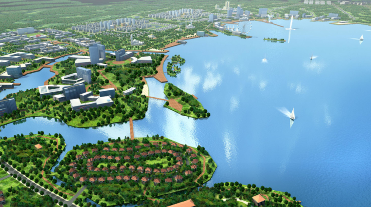 滨水高层办公资料下载-克拉玛依滨水地区规划设计方案