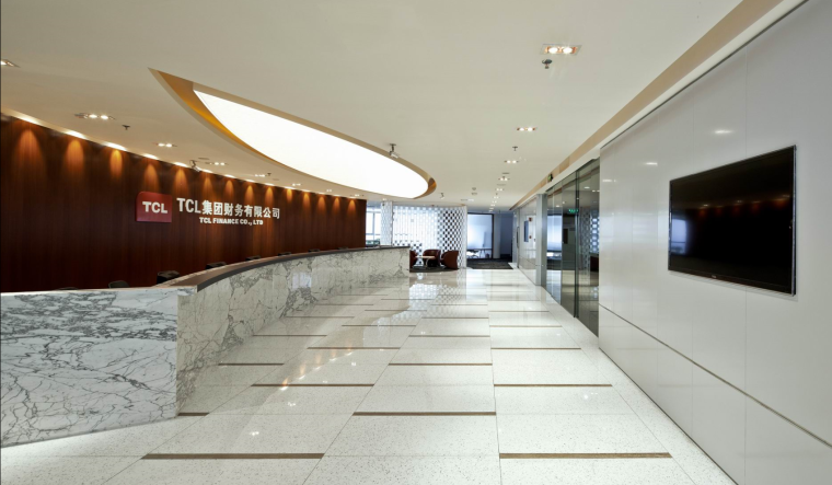 TCL集团财务有限公司办公楼室内设计初步方案(30张)-办公前台实景图