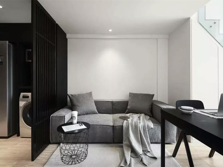 黑白灰住宅资料下载-黑白灰打造的高品质居住空间