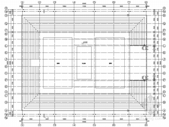 [四川]空间管桁架结构体育馆结构施工图（含建筑方案图）-标高4.200平面图