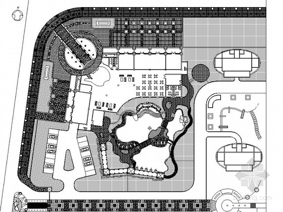 园林景观施工图树池资料下载-居住区会所周边环境园林景观园建施工图