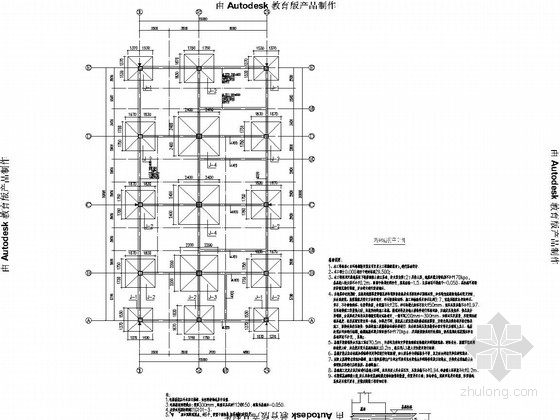 连栋薄膜温室大棚结构图资料下载-2栋框架结构住宅配套用房结构图