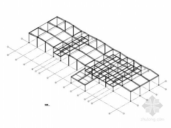 4S店建筑结构施工图资料下载-局部二层钢框架4S店结构施工图