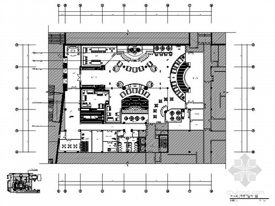 德国施工图纸资料下载-某德国风格餐厅室内装修图