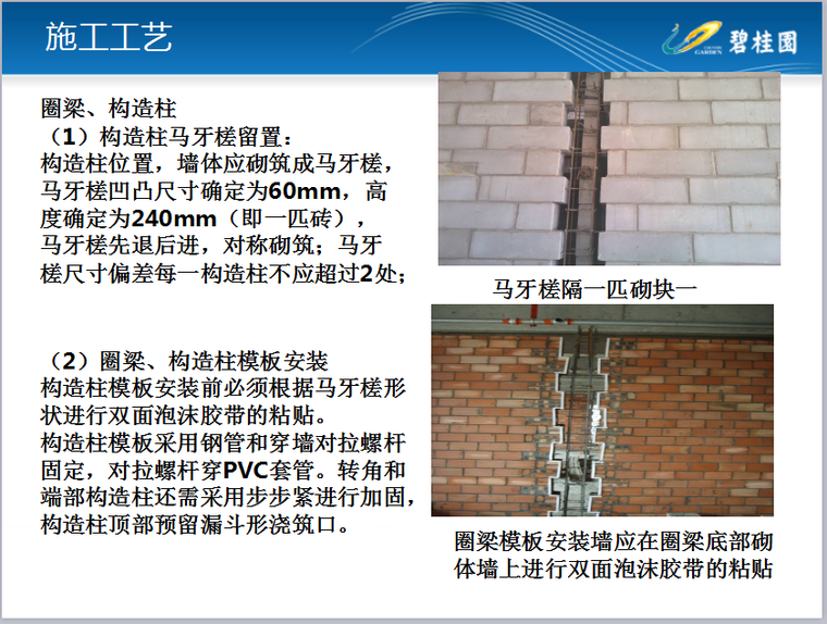 知名地产砌体施工技术交底（共58页）-圈梁、构造柱