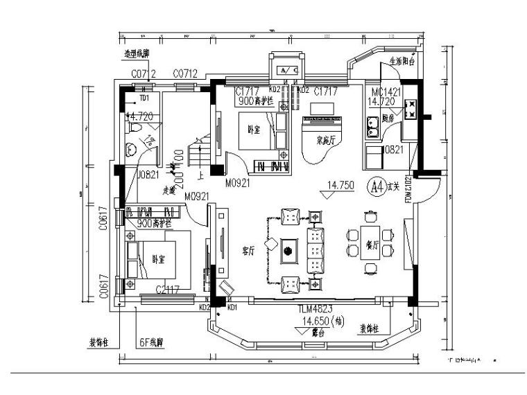 成都现代简约设计资料下载-[成都]现代简约优雅都市三层住宅装修设计施工图（含实景图）