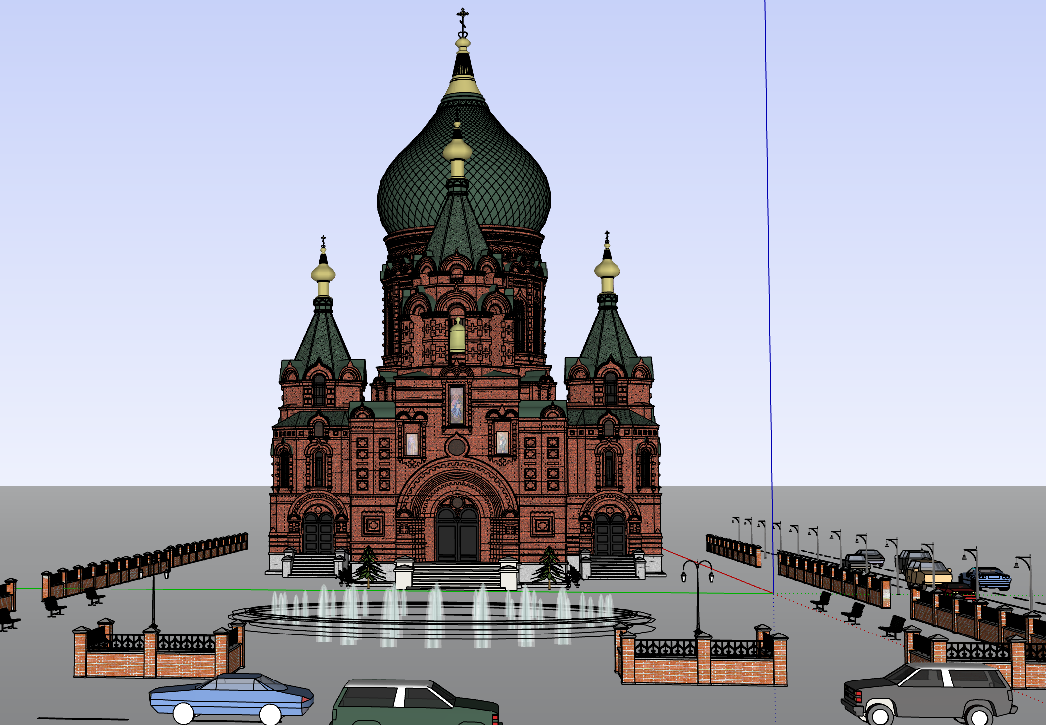 哈尔滨圣索菲亚大教堂建筑设计模型-建筑3D模型-筑龙渲染表现论坛