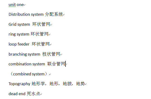 建筑专业英文资料下载-建筑给排水专业英语词汇汇总