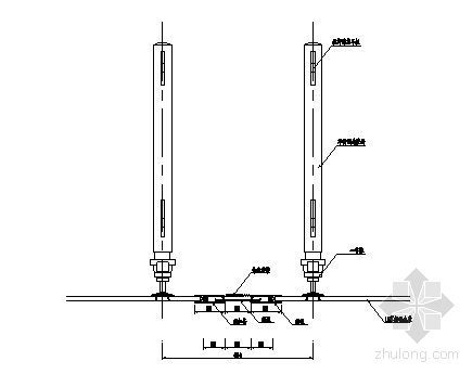幕墙变形缝cad节点资料下载-点式幕墙变形缝横剖节点