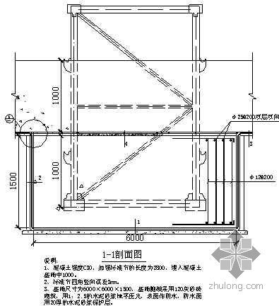旗台基础结构详图资料下载-北京某项目塔吊选型及基础详图
