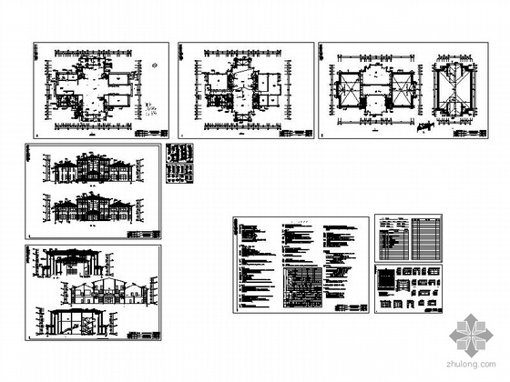 [武昌]某森林小镇住宅区二层欧式俱乐部建筑施工套图- 