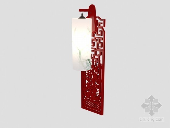壁灯中式资料下载-现代中式壁灯3D模型下载
