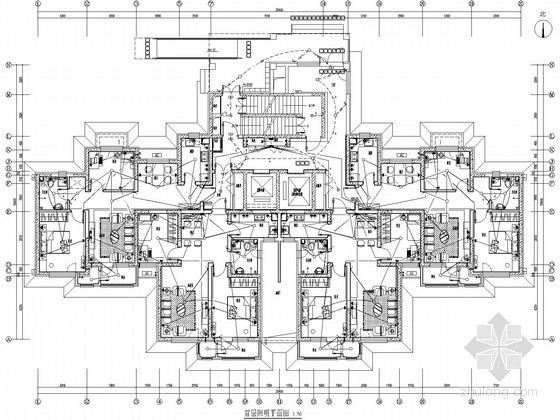 高层住宅多单元cad资料下载-[天津]24层单元式高层住宅电气施工图
