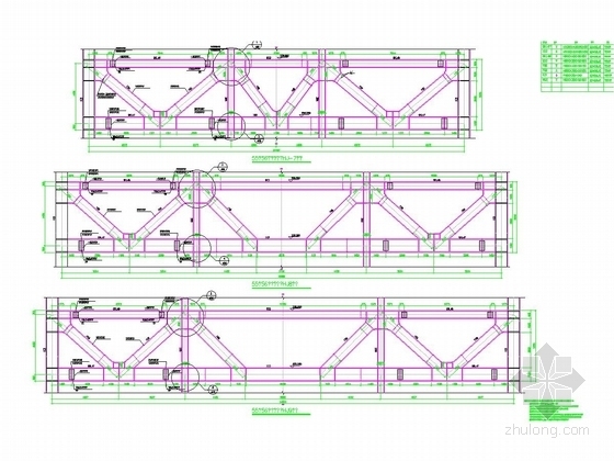 [系列三]大底盘多塔复杂结构大型超高层综合体结构施工图（裙房部分）-55、56层伸臂桁架详图（一）