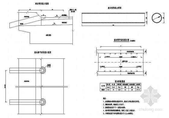 水管结构资料下载-20m工形组合梁上部泄水管结构（横排式）节点详图设计