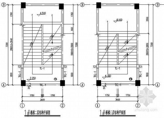 钢结构楼承板链接节点资料下载-框架办公楼楼梯节点构造详图