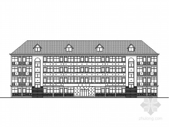 小型学生宿舍建筑图资料下载-[长沙]某乡中学四层学生宿舍建筑扩初图