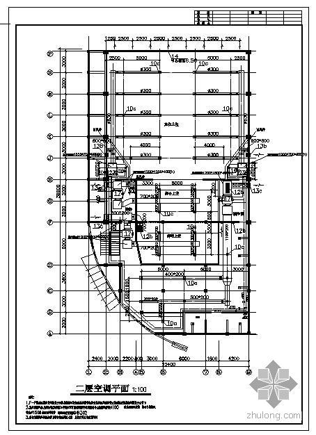 中央空调详细施工图资料下载-某会堂中央空调施工图