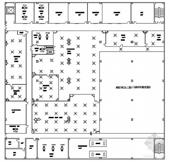 小楼建筑图资料下载-某二层小楼风口布置平面图