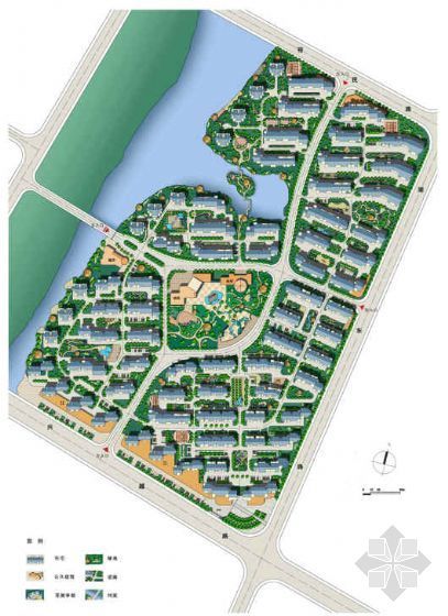 居住小区规划总平面手绘资料下载-绍兴居住小区景观规划设计方案