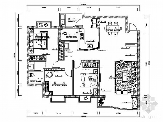 96平米三居装修设计图资料下载-105平米现代三居装修图（含效果）