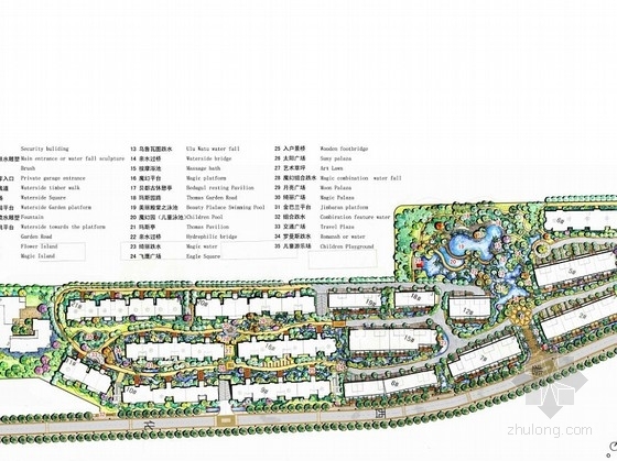 带状居住小区资料下载-[南京]东南亚风情居住区景观设计方案