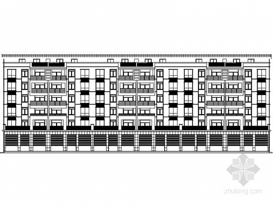 七层商住楼建筑施工图资料下载-[孝感]某县花园住宅七层商住楼建筑施工图