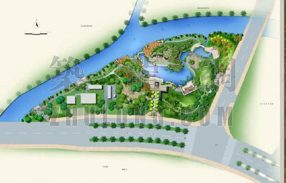 公园主入口设计方案资料下载-某湖滨公园设计方案