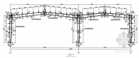酒店建筑施工图钢结构资料下载-钢结构厂房结构施工图（15米跨 含建筑施工图）
