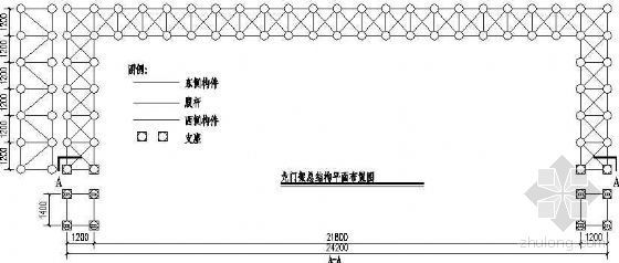 公路led屏钢结构图纸资料下载-山东某公司门口LED屏钢结构龙门骨架