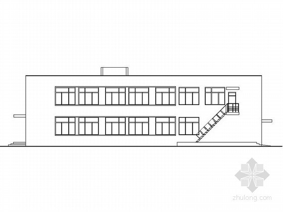 职工食堂建筑设计初设图资料下载-某二层食堂建筑扩初图